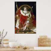 Ingres – Napoleon I on His Imperial Throne Poster ポスター (キッチン)