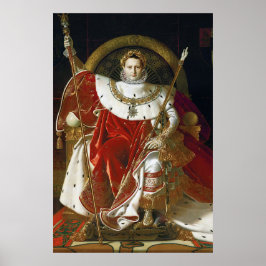 Ingres – Napoleon I on His Imperial Throne Poster ポスター