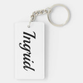 Ingrid schwarz weiß キーホルダー (裏面)