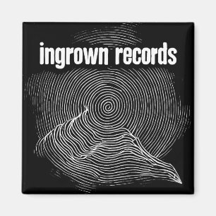 Ingrownレコード木版小マグネット マグネット