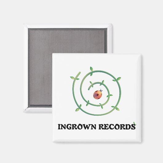 Ingrown Records Ladybug Magnet Square マグネット (正面/裏面)