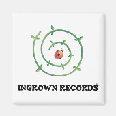 Ingrown Records Ladybug Magnet Square マグネット (正面)