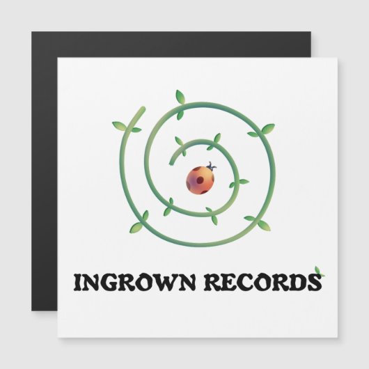 Ingrown Records Ladybug Spiral Large Magnetic Card (正面/裏面)
