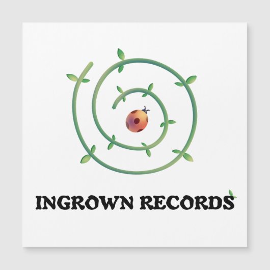 Ingrown Records Ladybug Spiral Large Magnetic Card (正面)
