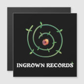 Ingrown Records Ladybug Spiral Magnet Card Black (正面/裏面)