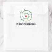 Ingrown Records Ladybug Sticker White スクエアシール (バッグ)