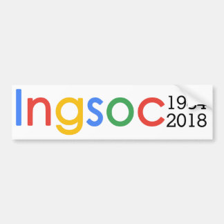 Ingsoc -ジョージOrwellの1984年の検閲Google バンパーステッカー