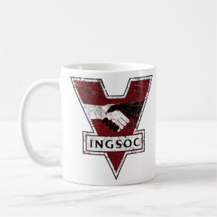 INGSOC 1984ジョージ・オーウェル・マス・サーベイランス コーヒーマグカップ