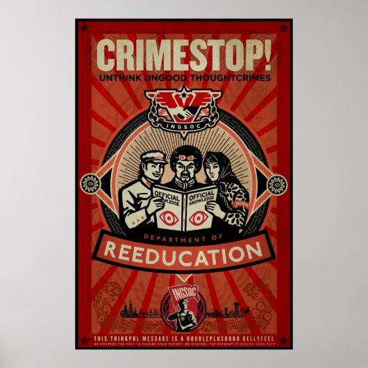 INGSOC 1984心配犯罪プリント ポスター (正面)