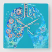 Inh. Love 5 Agenda スクエア壁時計 (正面)