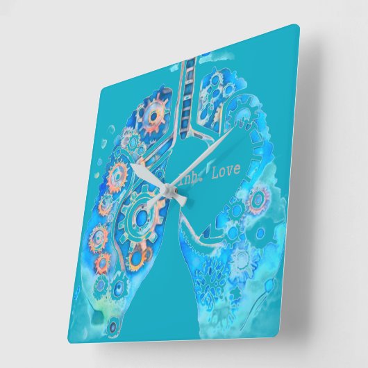 Inh. Love 5 Agenda スクエア壁時計 (傾斜)