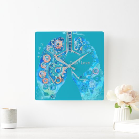 Inh. Love 5 Agenda スクエア壁時計 (ホーム)