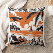 Inhale勇気Exhale疑い – マインドフル装飾用クッション クッション (ブランケット)