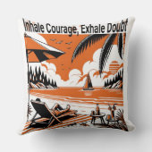 Inhale勇気Exhale疑い – マインドフル装飾用クッション クッション (裏面)