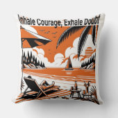 Inhale勇気Exhale疑い – マインドフル装飾用クッション クッション (正面)