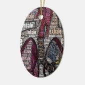 inhale吐き出します セラミックオーナメント (左)