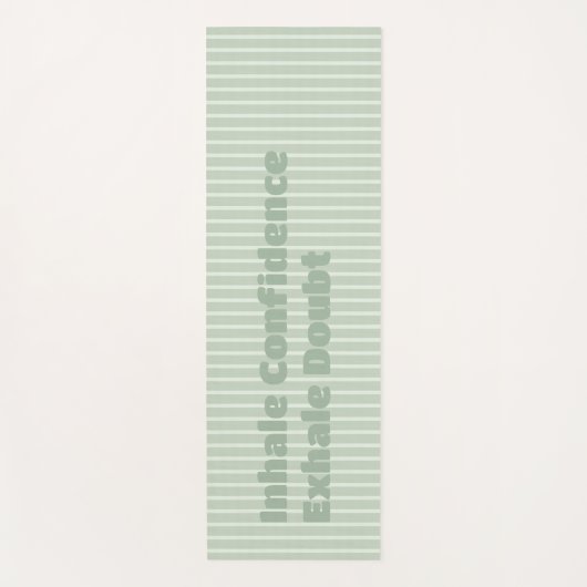 「Inhale自信、Exhale疑いやる気を起こさせる」 ヨガマット (正面)