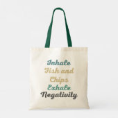 Inhale魚とチップExhaleネガティティートートバッグ トートバッグ (裏面)