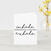 Inhale &amp; Exhale Yoga Lover Women's Yoga Motiva カード (黄色い花)