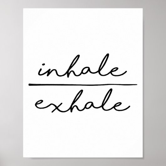 Inhale &amp; Exhale Yoga Lover Women's Yoga Motiva ポスター (正面)