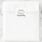 Inhale Apple Pie Exhaleネガティブステッカー スクエアシール (バッグ)