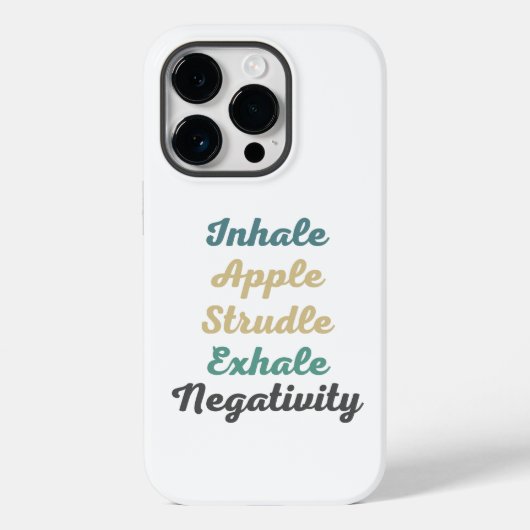 Inhale Apple Strudle Exhaleネガティビティ電話ケース Case-Mate iPhoneケース (裏面)