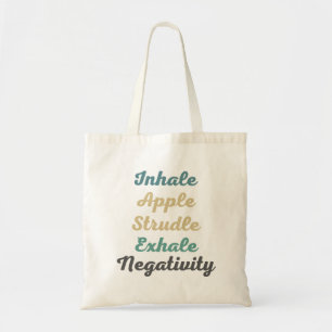 Inhale Apple Strudle Exhale陰性ショッピング トートバッグ
