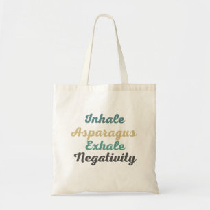 Inhale Asparagus Exhaleネガティブショッピングバッグ トートバッグ