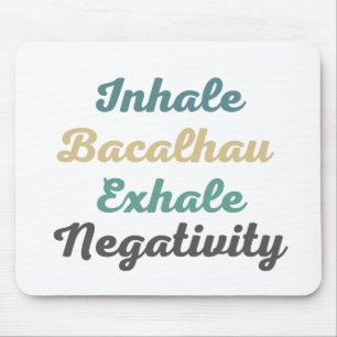 Inhale Bacalhau Exhaleネガティブマウスパッド マウスパッド