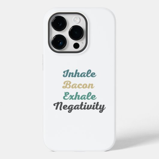 Inhale Bacon Exhaleネガティビティ電話ケース Case-Mate iPhoneケース (裏面)