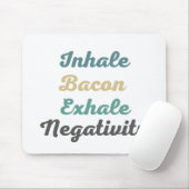 Inhale Bacon Exhaleネガティブマウスパッド マウスパッド (マウス)