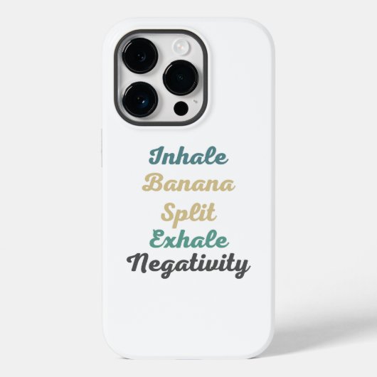 Inhale Banana Split Exhaleネガティビティ電話ケース Case-Mate iPhoneケース (裏面)