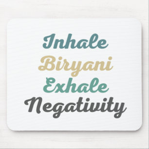 Inhale Biryani Exhaleネガティブマウスパッド マウスパッド