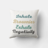Inhale Brownies Exhaleネガティビティ装飾用クッション クッション (裏面)