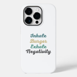 Inhale Burger Exhaleネガティビティ電話ケース Case-Mate iPhone 14 Proケース