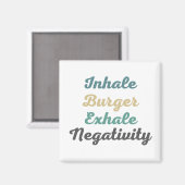 Inhale Burger Exhale Negativity Magnets マグネット (正面/裏面)