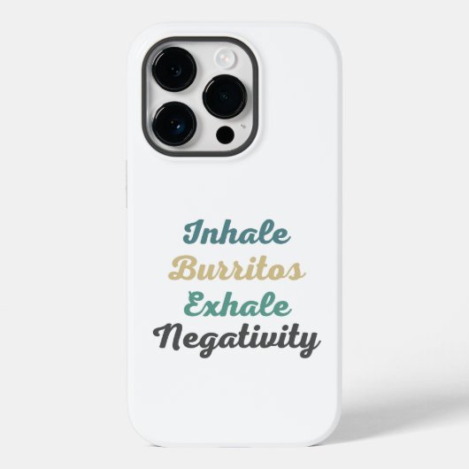 Inhale Burritos Exhaleネガティビティ電話ケース Case-Mate iPhoneケース (裏面)