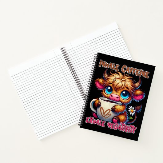 Inhale Caffeine Exhale Negativity ノートブック (内部)