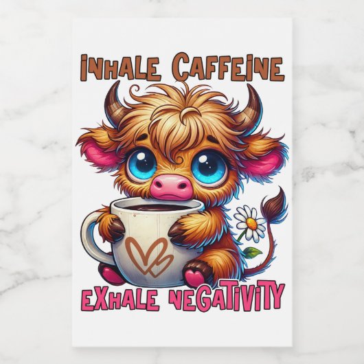 Inhale Caffeine Exhale Negativity  フードラベル (シングルラベル)