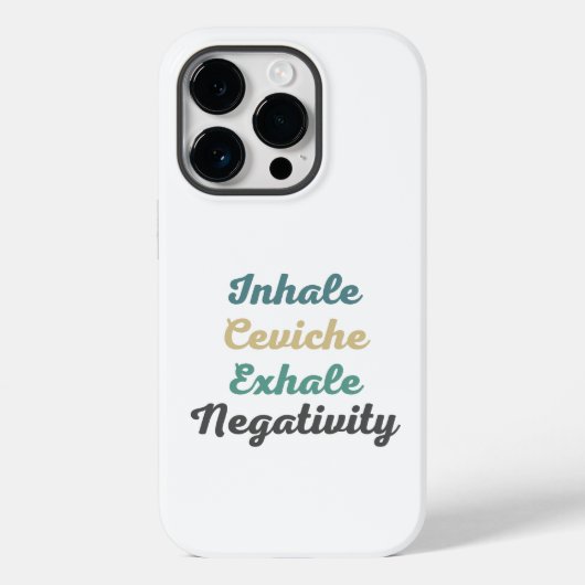 Inhale Ceviche Exhaleネガティビティ電話ケース Case-Mate iPhoneケース (裏面)