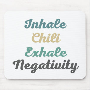 Inhale Chili Exhaleネガティブマウスパッド マウスパッド