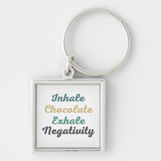 Inhale Chocolate Exhaleネガティビティキーホルダー キーホルダー (正面)