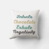 Inhale Chocolate Exhaleネガティビティ装飾用クッション クッション (裏面)