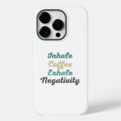 Inhale Coffee Exhaleネガティビティ電話ケース Case-Mate iPhoneケース (裏面)