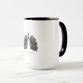 "Inhale Courage" Conceptual Art | Lungs Made of Le マグカップ (正面右)