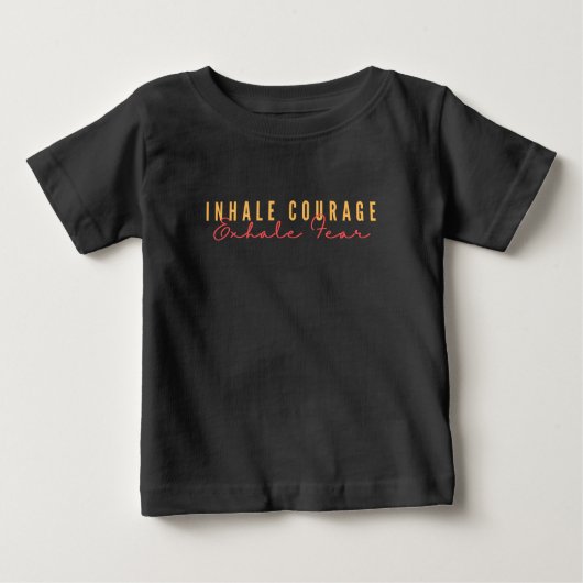 INHALE COURSE EXHALE FEAR - YOGA POWER T-Shirt ベビーTシャツ (正面)
