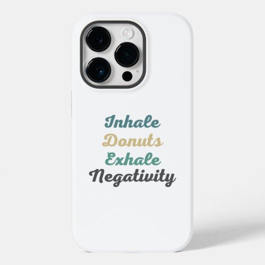 Inhale Donuts Exhaleネガティビティ電話ケース Case-Mate iPhoneケース (裏面)