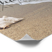 inhale exhaleポスター海ビーチ写真 ポスター (角)