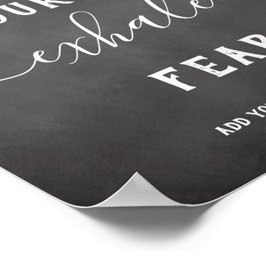 Inhale Exhale白黒感動的ポスター ポスター (角)