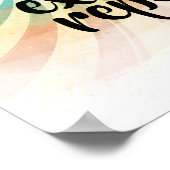 inhale exhale瞑想ヨガパステルカラー引用文 ポスター (角)